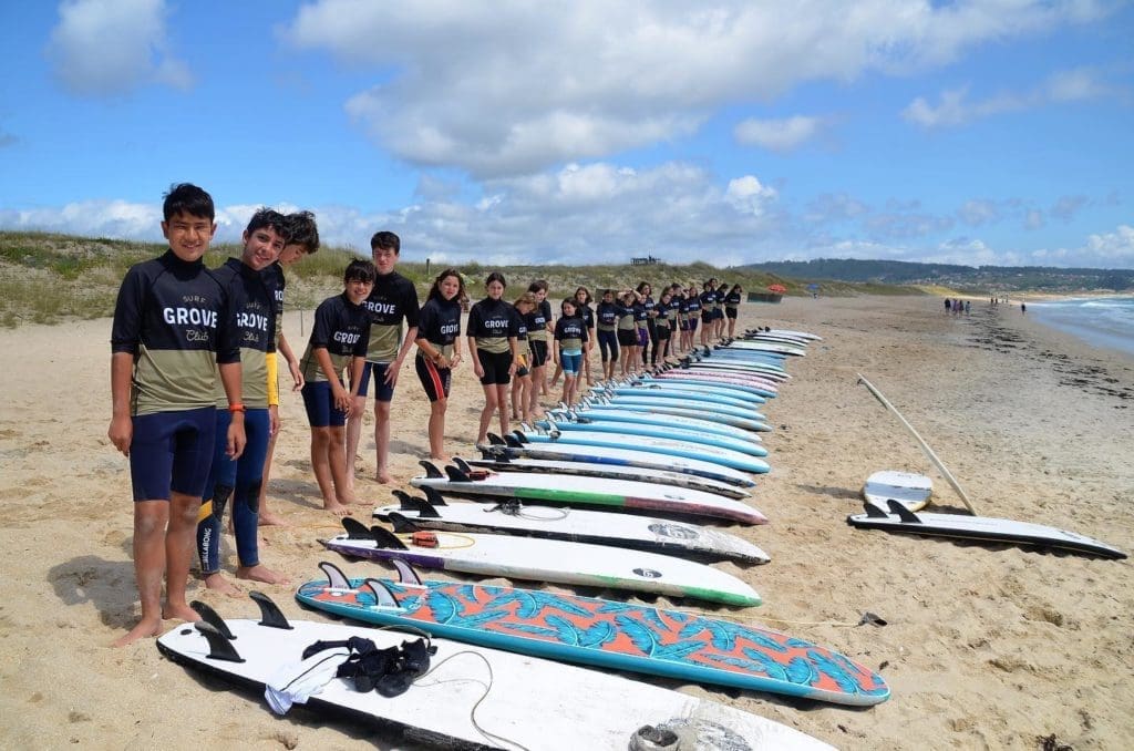 surf playa de la lanzada o grove alumnos